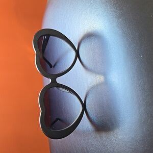 Heart-Shaped Black Perscription Sunglasses
